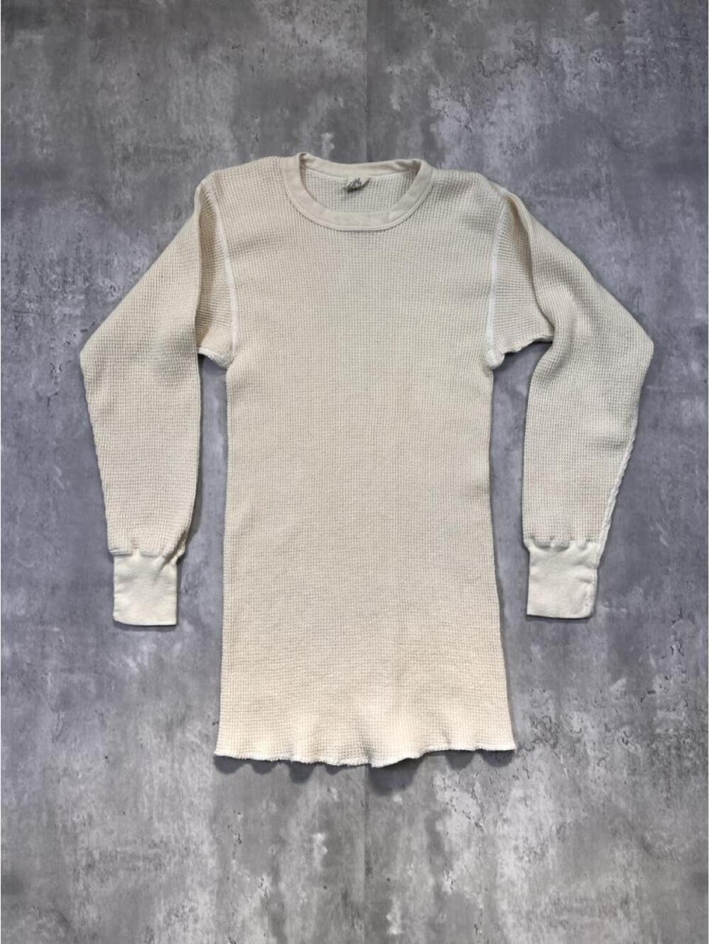 True Vintage 70s Waffle Thermal Shirt Made in USA Northwest Territory